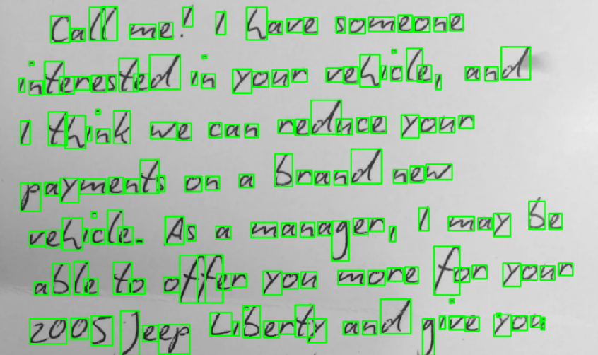 Handwritten Text Processing